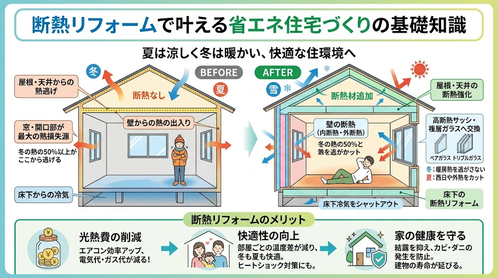 断熱リフォームで叶える省エネ住宅づくりの基礎知識