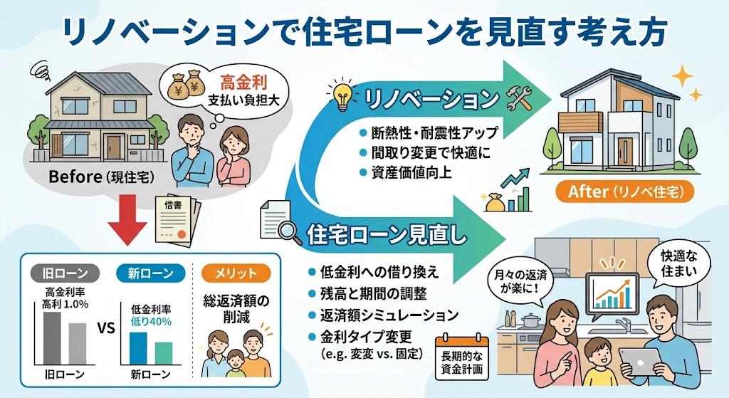 リノベーションで住宅ローンを見直す考え方